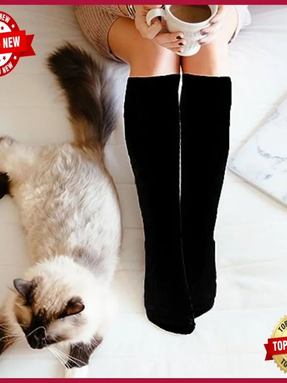 6 Pairs Compression Socks, 20-30 mmHg Support for Athletic Running, Hiking,